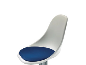 Gaber Harmony Beam Seating With White Finish And Blue Cushion
