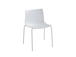 Gaber Kanvas Canteen Chair Gaber Kanvas Canteen Chair Without Armrests In White With Metal Legs
