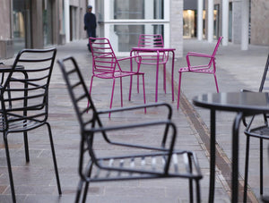 Gaber Link Stackable Outdoor Chair In Cafe Area