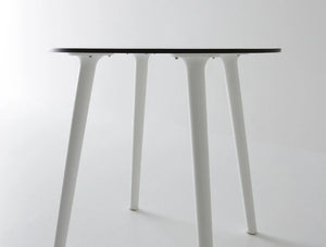 Gaber Stefano Table With White Tabletop And White Legs Straight View