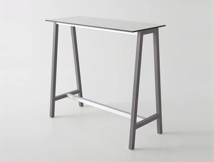 Gaber Step Canteen Table With White Tabletop And Lilac Grey Frame
