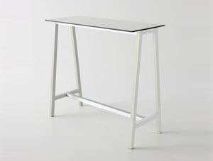 Gaber Step Canteen Table With White Tabletop And White Frame
