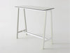 Gaber Step Canteen Table With White Tabletop And White Frame