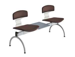 Gaber Tolo Beam Seating With Brown Upholstered Finish