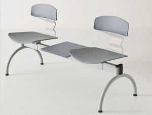 Gaber Tolo Beam Seating With Table And Grey Finish