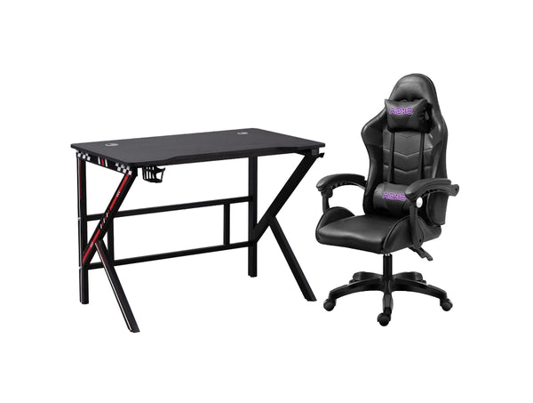 Gaming chair and online desk bundle