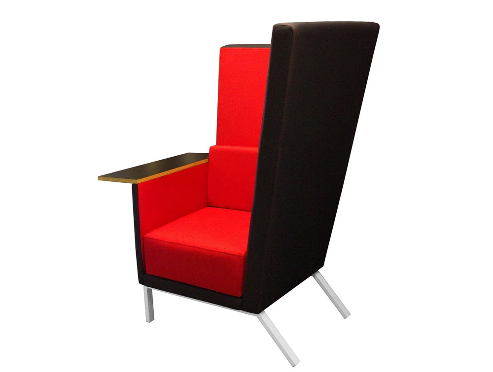 Georgio Single High Back 1 Seater Sofa With Table Red And Black