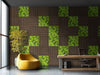 Gili Acoustic Moss and Nordic Lichen Frame in Green Finish with Lounge Chair and Table in Executive Office