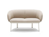 Grace 2 Seater Sofa On 4 Legged Base With White Finish And White Frame