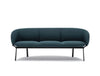 Grace 3 Seater Sofa On 4 Legged Base With Blue Finish And Deep Foamed Cushion