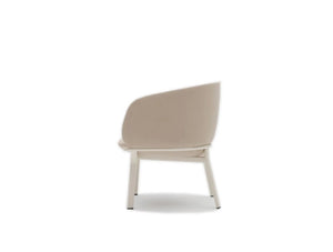 Grace Armchair On 4 Legged Base With White Finish And White Frame