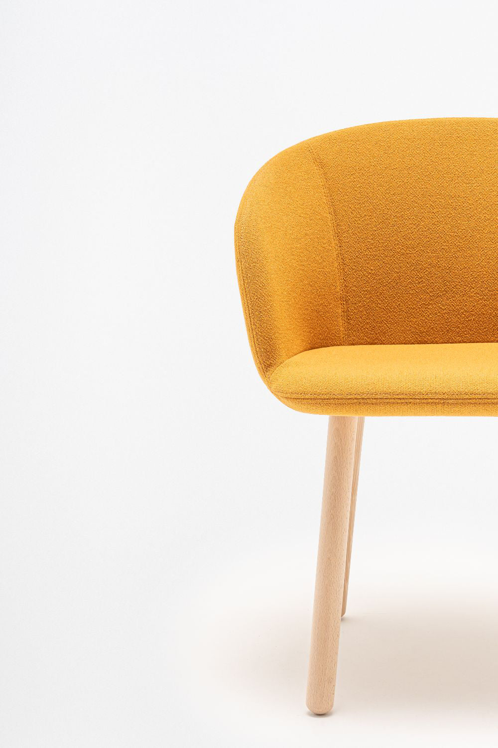 Grace Office Chair with Four Wooden Legs Detail