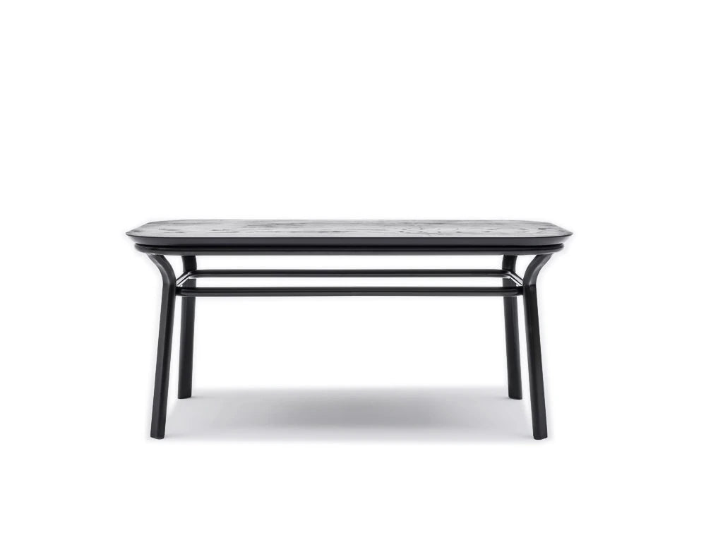 Grace Rectangular Table With Elegant Black Wooden Legs