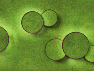 Green Mood Moss Acoustic Circle Wall Hanging Panels With Leds In Green Wall