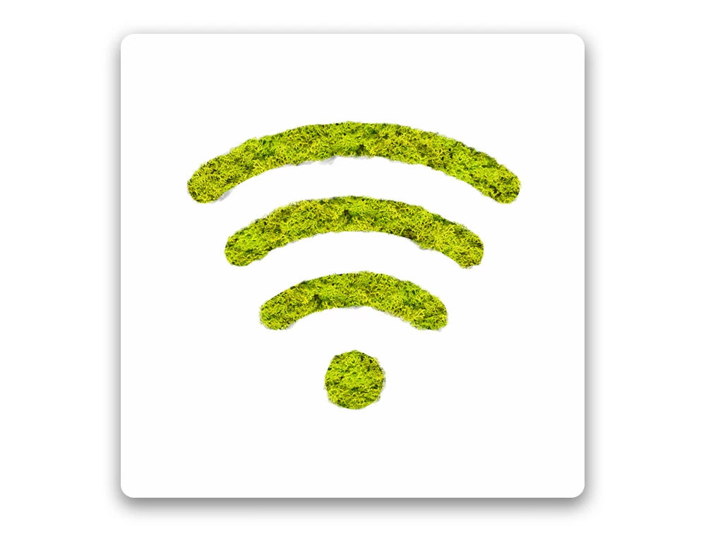 Green Mood Pictogram Wifi With Border