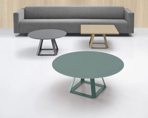 H2 Low Coffee Tables in Different Shape and Finishes with Grey Sofa