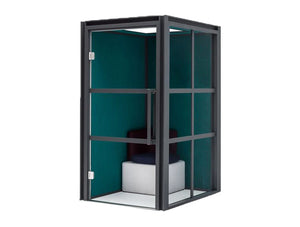 Hako Multipurpose Single Seater Acoustic Booth With Green Interior