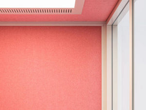 Hako Multipurpose Single Seater Acoustic Booth With Pink Interior Ceiling View