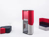Hana Compact Acoustic Phone Booth Displayed With Poufs 01
