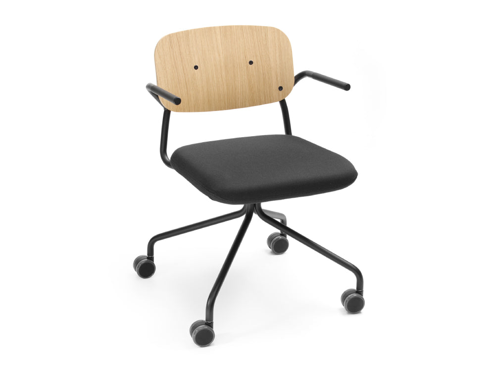 Hens Mobile Office Chair with Low Backrest