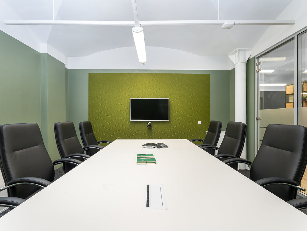 High Back Chair With White Rectangular Table In Meeting Room Setting 2
