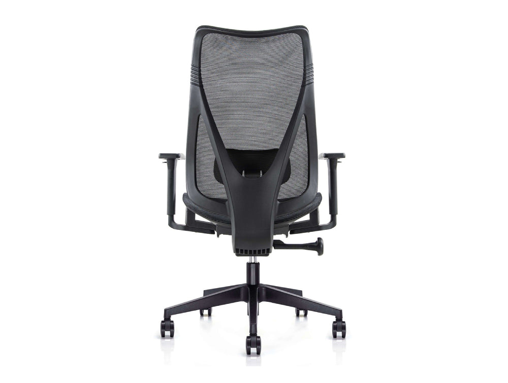 High-Back Task Chair with Adjustable Lumbar Support and Knee Tilt Mechanism 4