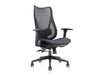 High-Back Task Chair with Adjustable Lumbar Support and Knee Tilt Mechanism