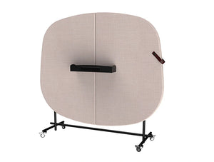 Home Mobile Wall For Meeting And Seating Pod With Power Module Shelf Pink Finish