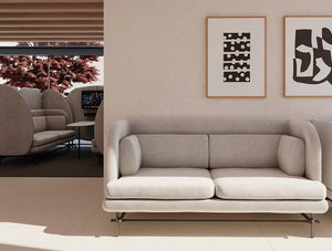 Home Super Comfy 2 Seater Sofa In Grey Waiting Room And Seating Pod With Screen