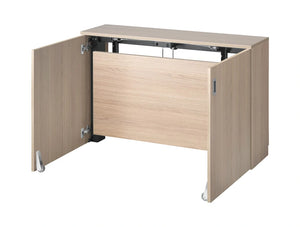 Homefit Smart Cabinet With Height Adjustable Worktop And Storage Shelf In Oak Open