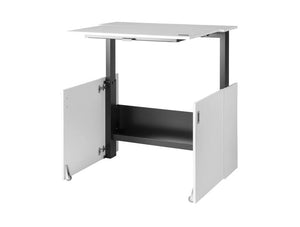 Homefit Smart Cabinet With Height Adjustable Worktop And Storage Shelf In White Extended