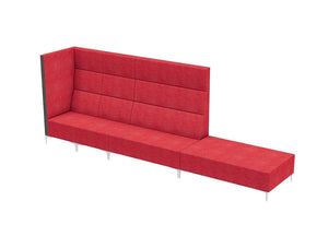 Huddle Modular High Seating With Chrome Feet And Red Finish