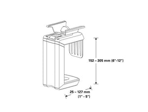 Humanscale Cpu200 Under Desk Cpu Holder In Aluminum Finish 4 Dimensions