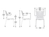 Humanscale Cinto Stackable Chair With Floating Backrest Technology 8 Dimensions