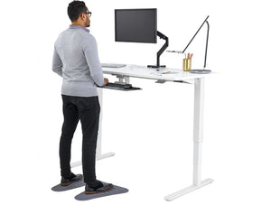 Humanscale Comfortable Monarch Mat For Sitting And Standing Positions With White Table In Work Station
