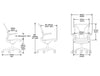 Humanscale Diffrient World All Mesh Task Office Chair 10 Dimensions