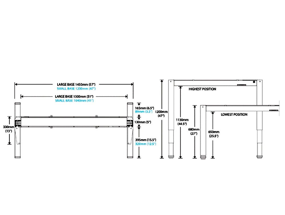 Humanscale Float Standing Office Desk For Office Or Home Areas 10 Dimensions