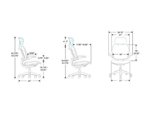 Humanscale Freedom Chair With Headrest And Self Adjusting Recline 9 Dimensions
