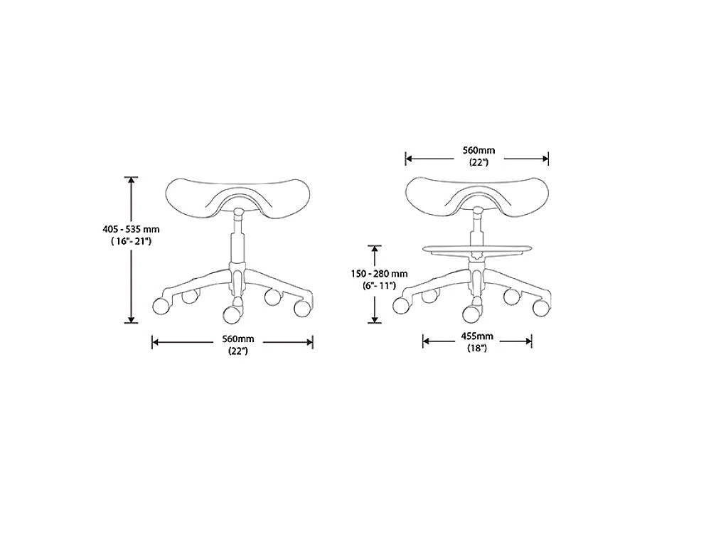 Humanscale Freedom Saddle And Pony Task Stool With Triangular Cushion 8 Dimensions