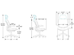 Humanscale Freedom Task Office Chair With Effortless Recline 9 Dimensions
