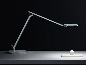 Humanscale Infinity Led Task Light With Constant Torque Forever Hinges 6 In Slate Blue On White Desk Table