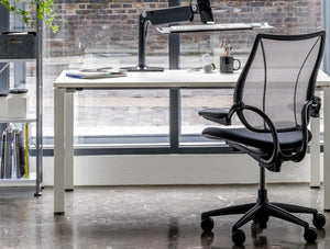 Humanscale Liberty Mesh Back Task Office Chair 7 In Black With Black Trim In Work Desk