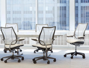Humanscale Liberty Mesh Back Task Office Chair 9 In Silver With Silver Frame