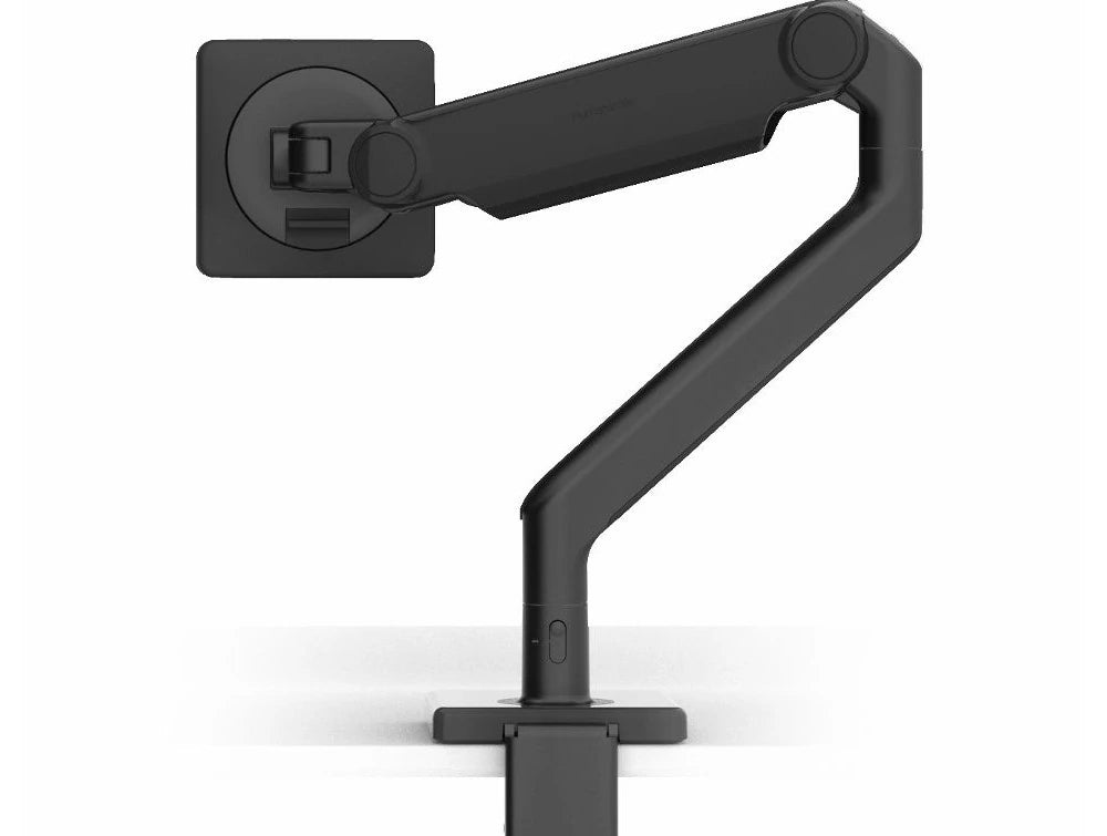 Humanscale M2.1 Adjustable Monitor Arms With Accessory Bracket In Black With Black Trim