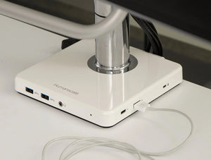 Humanscale Mconnect 2 Docking Station For Thunderbolt Notebooks In White In White Desk