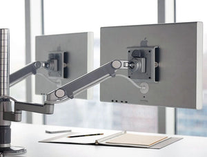 Humanscale Mflex Multi Monitor Arm And Support For Up To 4 Monitors Two Piece Clamp