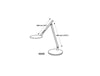 Humanscale Nova Adjustable Desk Light With Charging Desktop Base 8 Dimensions