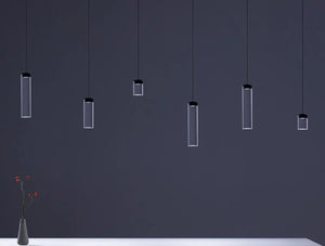 Humanscale Pendant Hanging Quartz Cylinder Vessel Light 3
