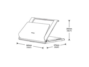 Humanscale Portable L6 Laptop Holder With One Touch 360 Swivel Base Dimensions