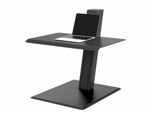 Humanscale Quickstand Eco Desk Converter For Home And Corporate Office 3 In Black With Laptop